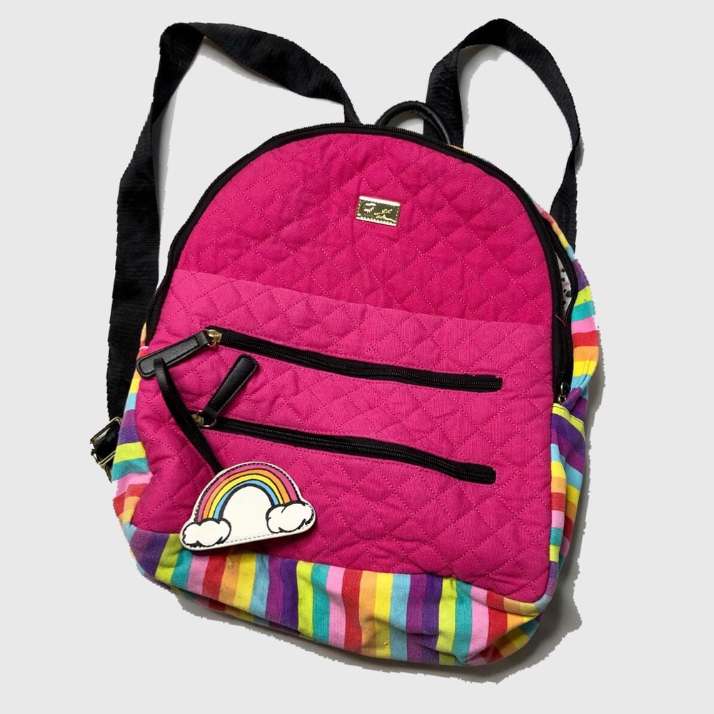 Betsey Johnson Rainbow Pink Backpack